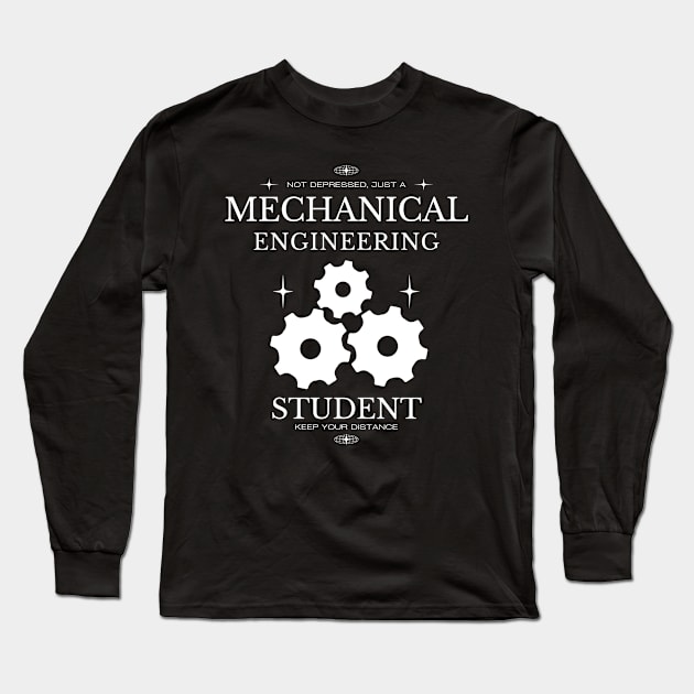 Mechanical Engineering Student - Black Version - Engineers Long Sleeve T-Shirt by Millusti